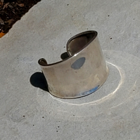 HOB Mexico 925 Large Concave Cuff Bracelet 31.3g - Picture 8 of 14